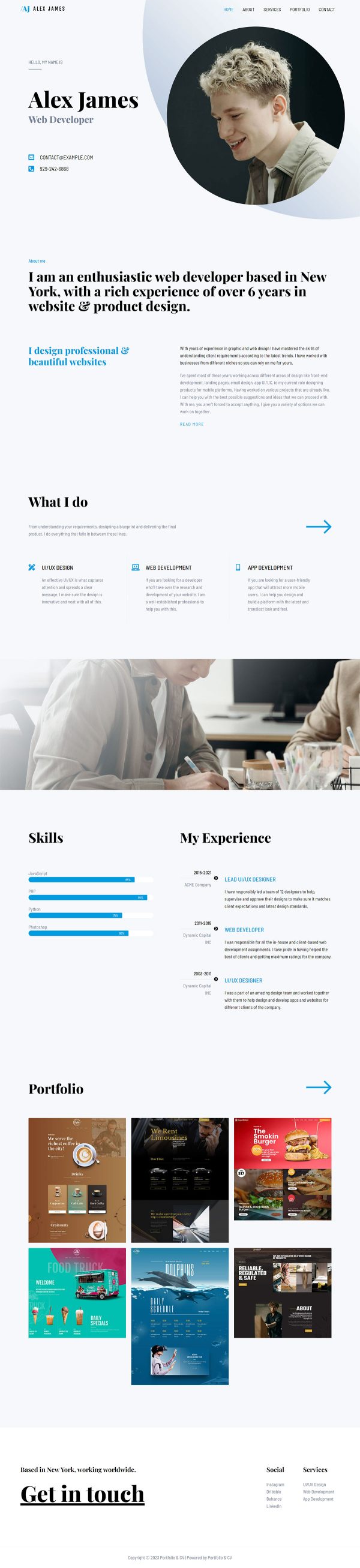 Portfolio & CV